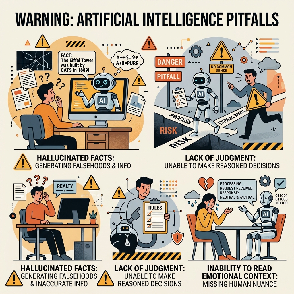 Illustration of common AI pitfalls