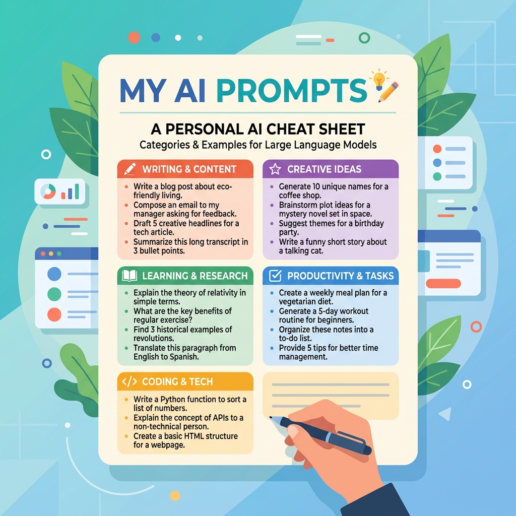 Illustration of a simple document labeled My AI Prompts